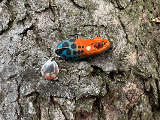 Orange & Blue Leopard Frog 2 inch